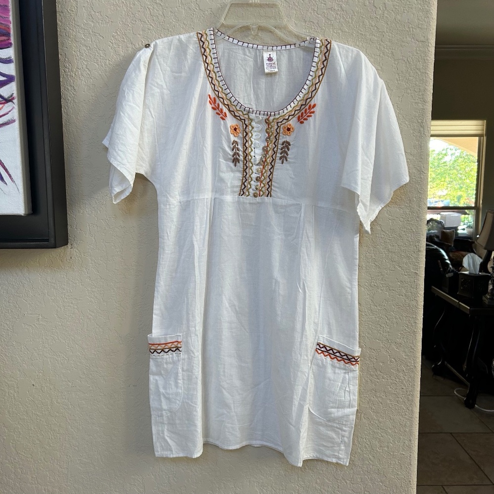 Embroidered Handmade  Mexican Dress. NWOT